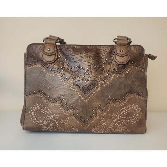 Justin Boots Bags Justin Boots Purse Embellished Western Brown